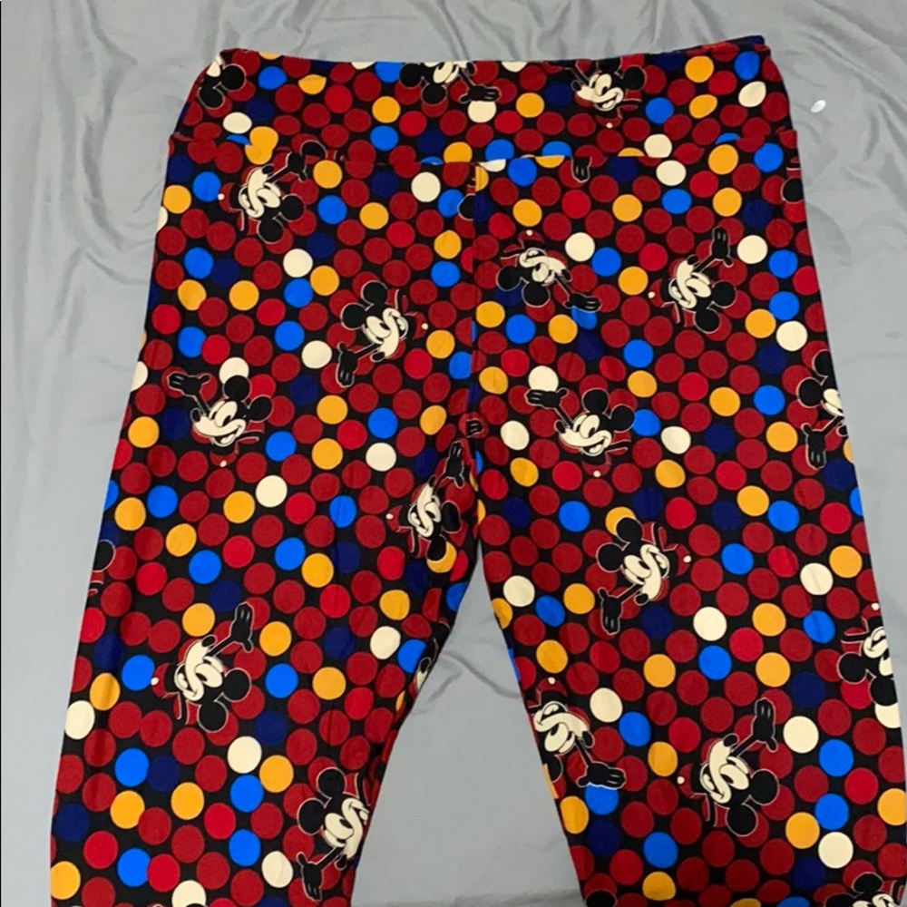 Red’ blue, & orange Mickey Mouse leggings